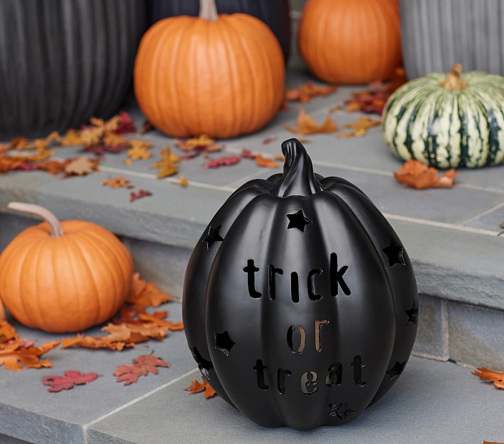 Trick-or-Treat Weatherproof Pumpkin Luminary