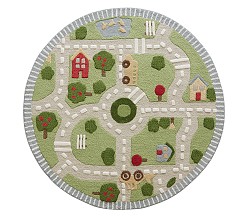 3D Activity Play in the Park Round Rug