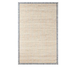 Chenille Jute Striped Border Rug