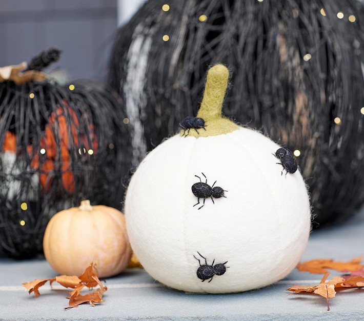 Spiders Felt Pumpkin