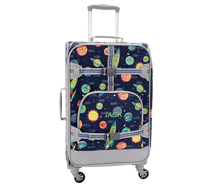 Mackenzie Navy Solar System Glow-in-the-Dark Spinner Luggage