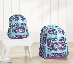 Mackenzie Purple Flower Bouquet Kids Backpack Pottery Barn Kids