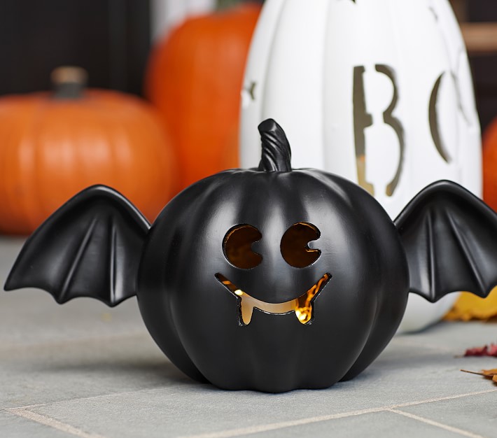 Bat Weatherproof Pumpkin Luminary