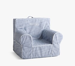Kids Anywhere Chair®, Chambray with White Piping
