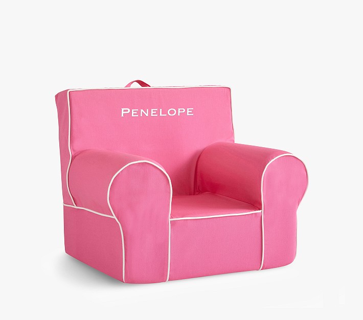 Anywhere Chair&#174;, Bright Pink with White Piping Twill