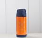 Mackenzie Orange Navy Trim Solid Water Bottle