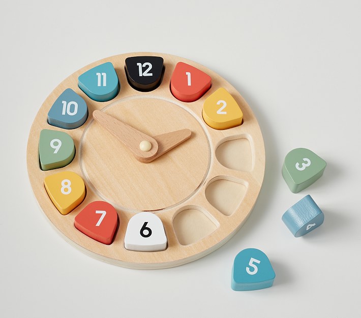 Childrens wooden clock online