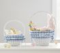 Blue/White Nantucket Plaid Easter Basket Liners