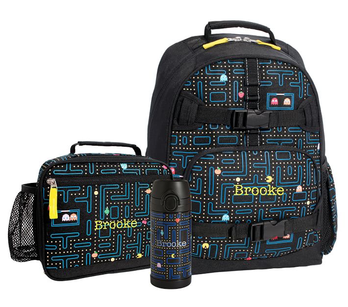 Mackenzie Pac Man Glow in the Dark Backpack Lunch Bundle Set of 3