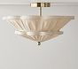 Julia Berolzheimer Linen Scallop Flush Mount