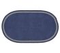 Custom Chenille Border Reversible Easy Clean Rug, Oval