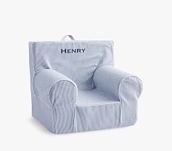 Kids Anywhere Chair®, Chambray Blue Oxford Stripe Slipcover Only