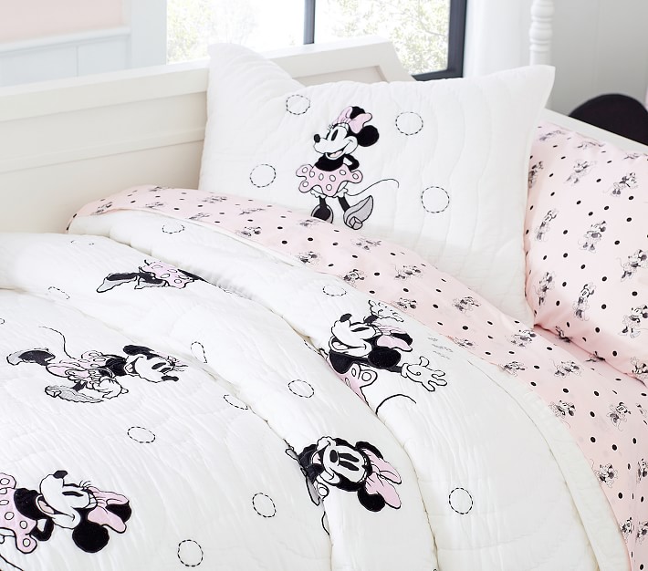 Disney Minnie Mouse Organic Sheet Set Pillowcases Pottery Barn Kids