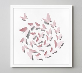 Folded Butterfly Framed Art (24