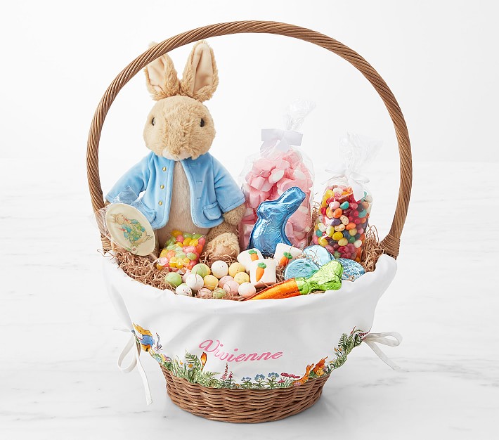 Williams Sonoma &amp; pbk Large Peter Rabbit&#8482; Easter Filled Gift Basket