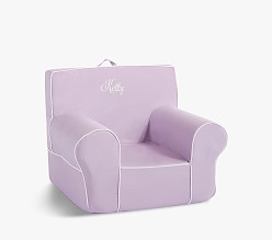 Kids Anywhere Chair®, Lavender Twill with White Piping