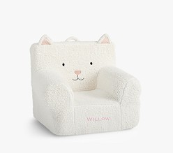 Kids Anywhere Chair®, Ivory Sherpa Kitty