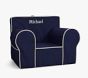 Oversized Anywhere Chair&#174;, Navy with White Piping