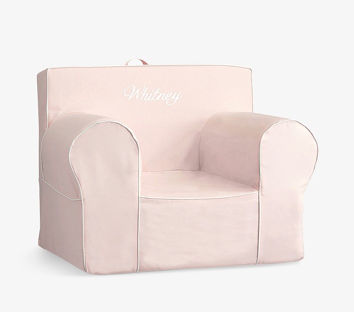 Oversized Anywhere Chair&#174;, Blush with White Piping