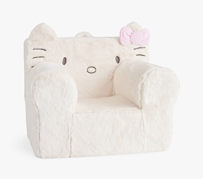 Oversized Anywhere Chair&#174;, Hello Kitty&#174; Faux-Fur Ivory