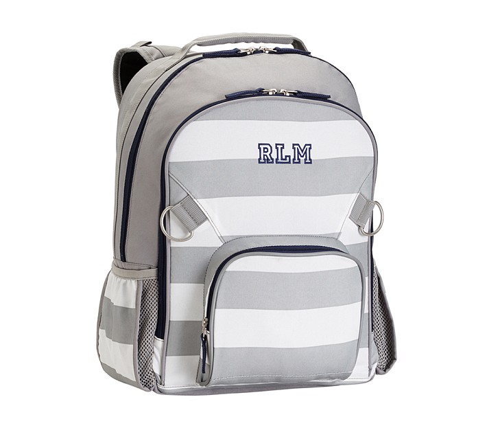 Fairfax Grey/White Stripe Backpacks