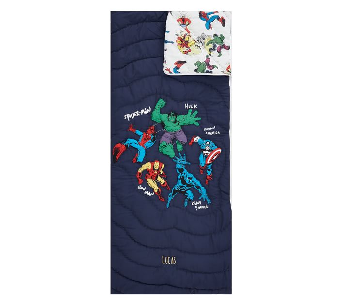 Marvel Heroes Kids Sleeping Bag Pottery Barn Kids