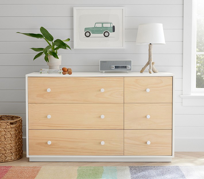 Milo Two-Tone 6-Drawer Dresser (56w x 19d&quot;)