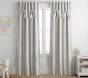 Evelyn Linen Blend Bow Valance Blackout Curtain