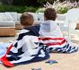 Shark Stripe Beach Hooded Towel