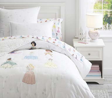 Pottery Barn Kids Disney Princess hot Full/Queen Duvet Cover and Pillow Sham