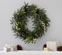 Lit Frozen Pine Wreath