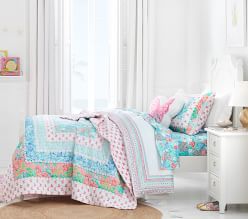 Lilly Pulitzer Unicorn Patchwork Quilt & Shams