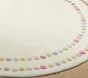 Rainbow Pearl Dot Border Round Rug