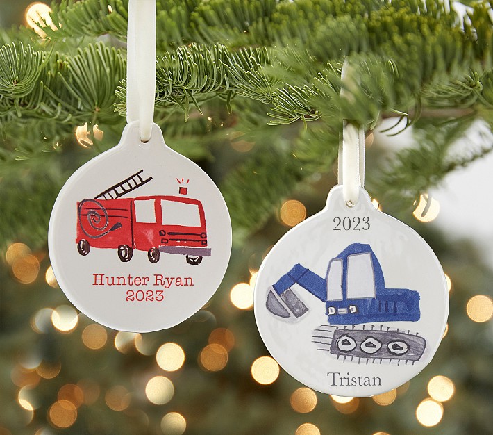 Personalized Ceramic Truck Ornaments