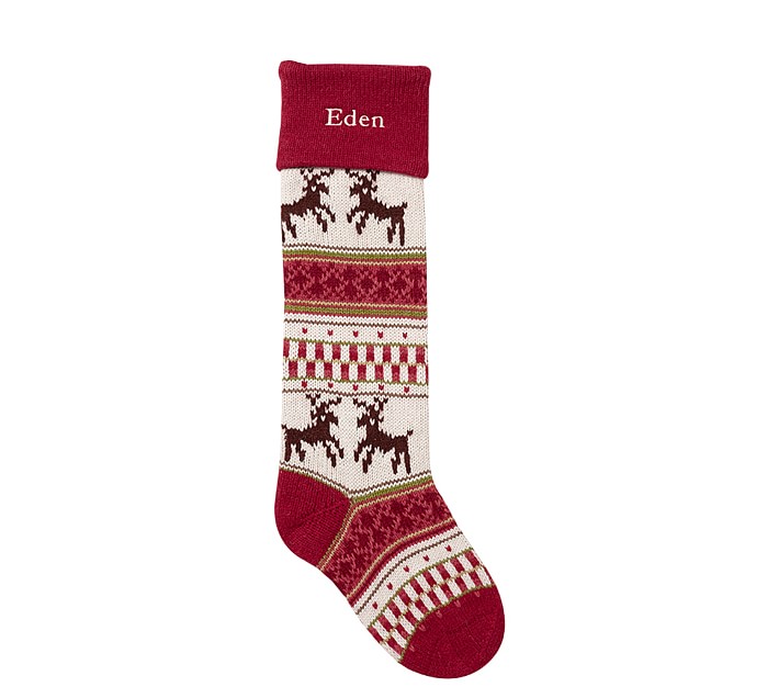 Reindeer Classic Fair Isle Christmas Stocking