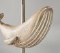 Carved Wood Whale Table Lamp