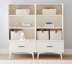 west elm x pbk Mid-Century 2 Hutch & 2 Drawer Base Wall System