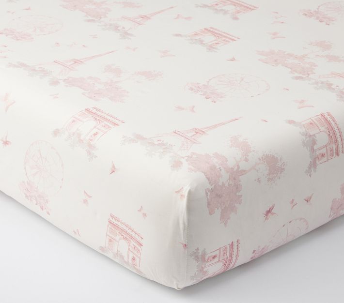 Monique Lhuillier Paris Toile Crib Fitted Sheet