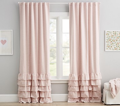 Top Pottery Barn Kids Evelyn Grey and White Curtains