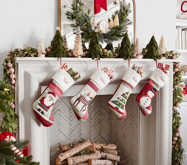 Heirloom Quilted Christmas Stocking Collection