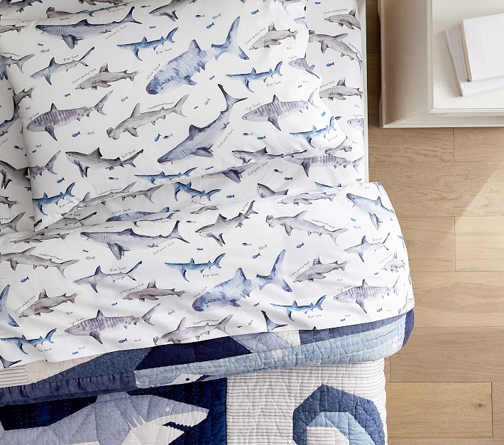 Pottery barn shark sheets 2025