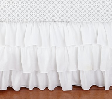 Pottery barn ruffle crib skirt on sale