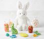 Williams Sonoma &amp; pbk Large Navy Gingham Bunny Face Easter Filled Gift Basket