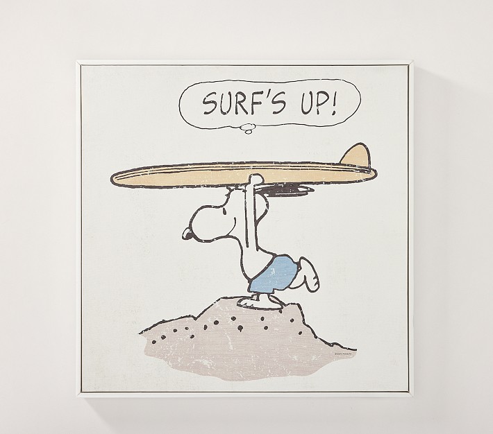 Peanuts® Snoopy® Surf Framed Wall Art | Pottery Barn Kids