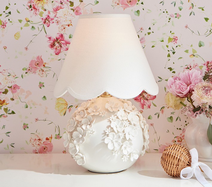 Pottery purchases barn kids floral Lamp