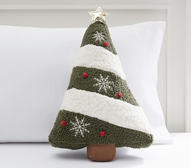 Light Up Christmas Tree Pillow Shaped Multi