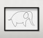 Elephant Outline Wall Art, 15x20