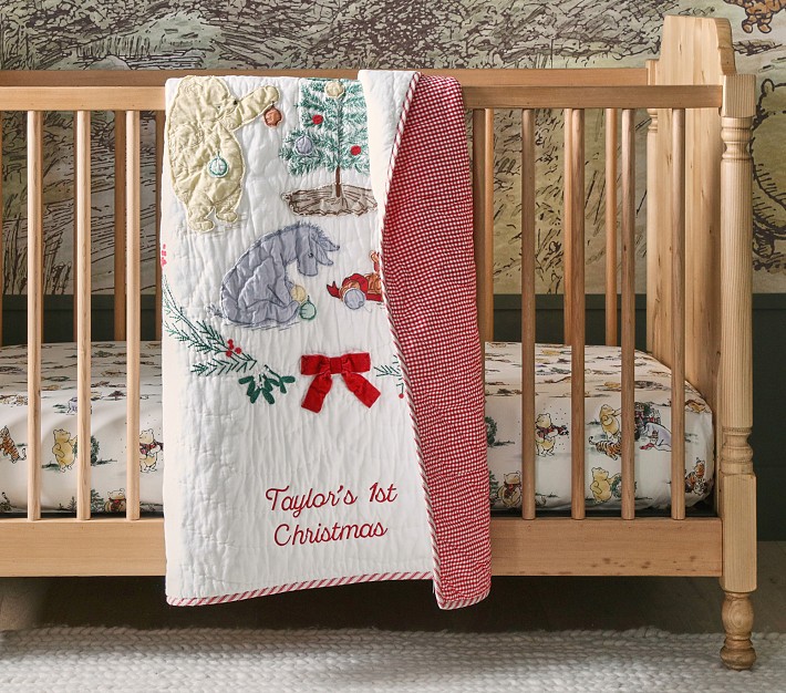 Disney's Winnie the Pooh Holiday Baby Quilt