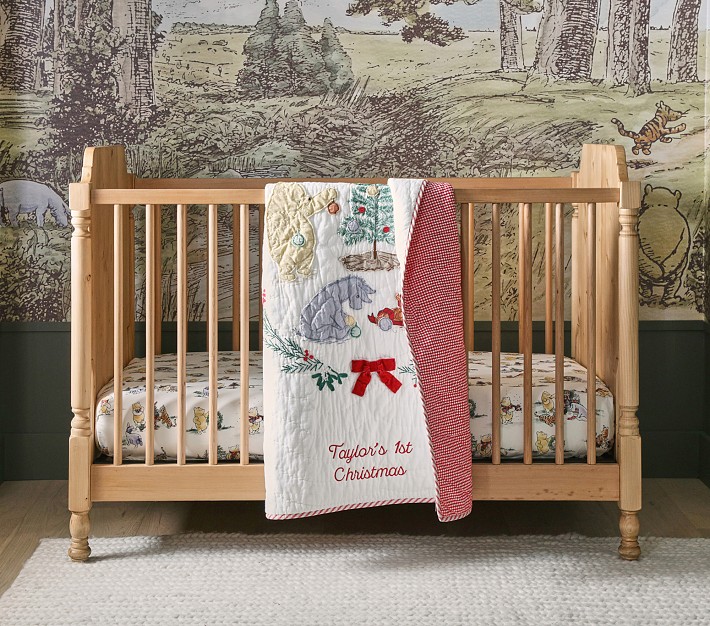 Disney's Winnie the Pooh Holiday Baby Bedding | Pottery Barn Kids