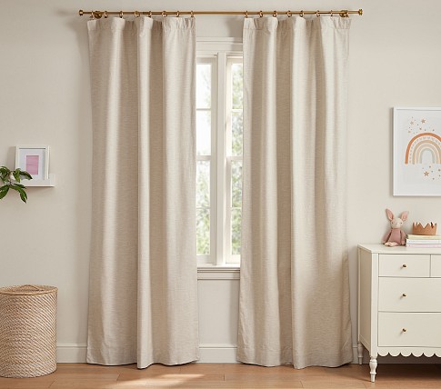 Top Pottery Barn Kids Evelyn Grey and White Curtains